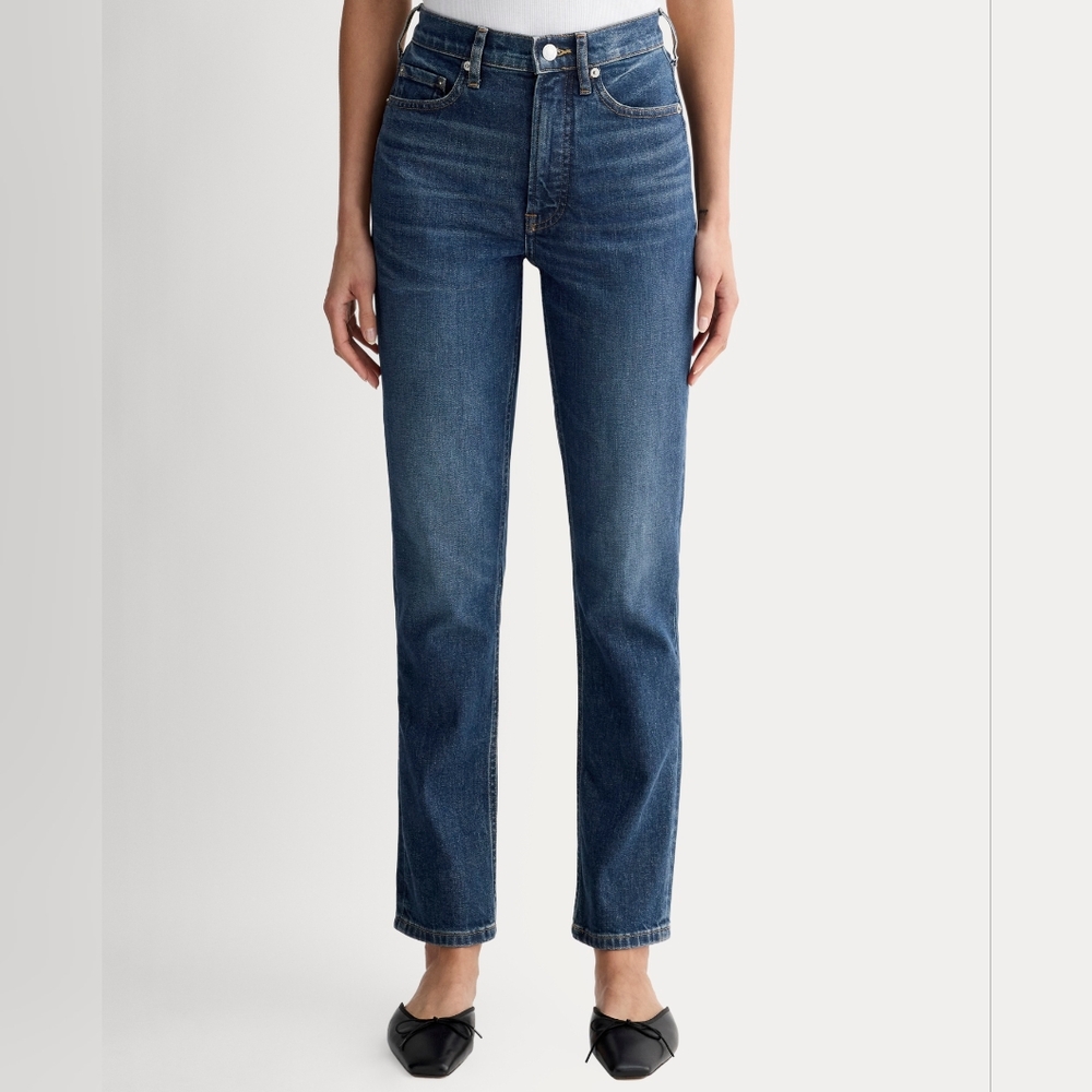 NWT Everlane High Rise Cheeky Jean In Vintage Dark